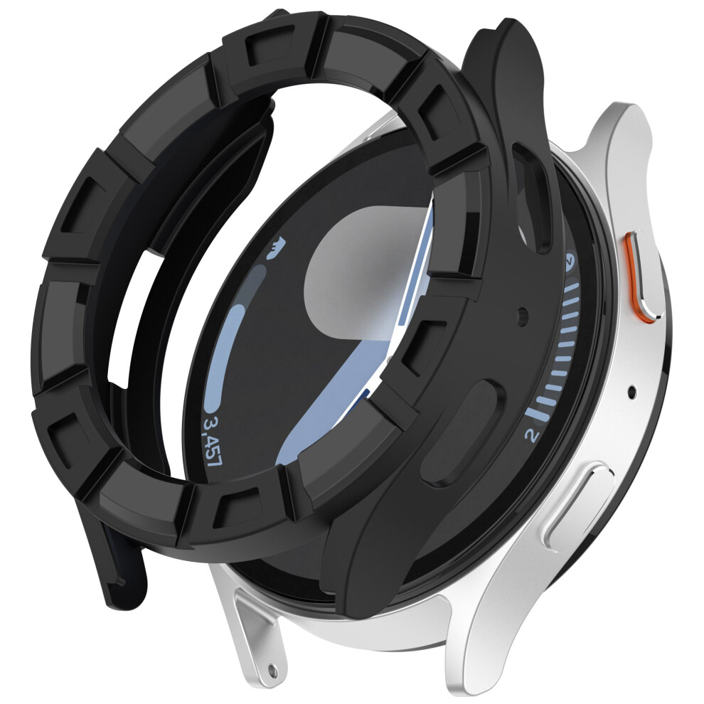 (Black) For Samsung Galaxy Watch7 40Mm Tpu Protective Case Hollow Design Shockproof Watch Cover Black 6914287160514