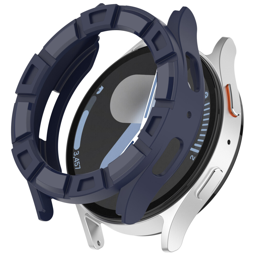 (Midnight ) For Samsung Galaxy Watch7 44Mm Tpu Protective Case Hollow Design Shockproof Watch Cover Blue 6914280881959