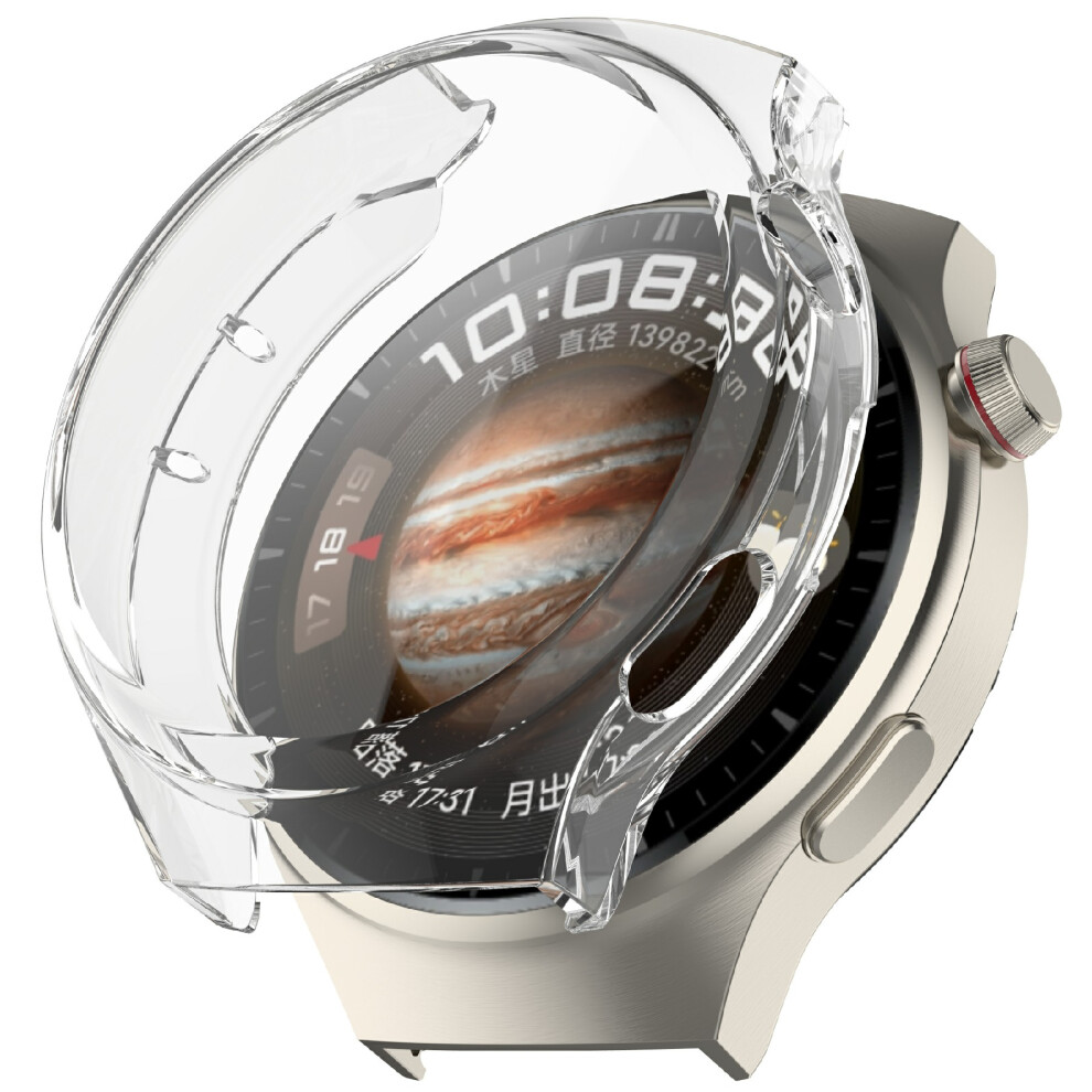 (Transparent) For Huawei Watch 4 Tpu Watch Case Full Coverage Electroplating Protective Cover 6914288749978