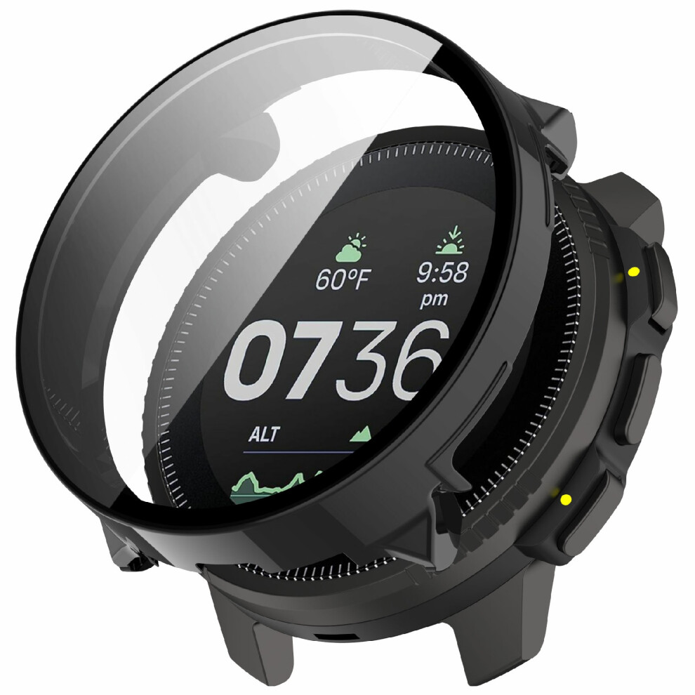 (Black) For Suunto Vertical Watch Case Integrated Protective Pc Cover With Tempered Glass Screen Protector Black 6914283760084