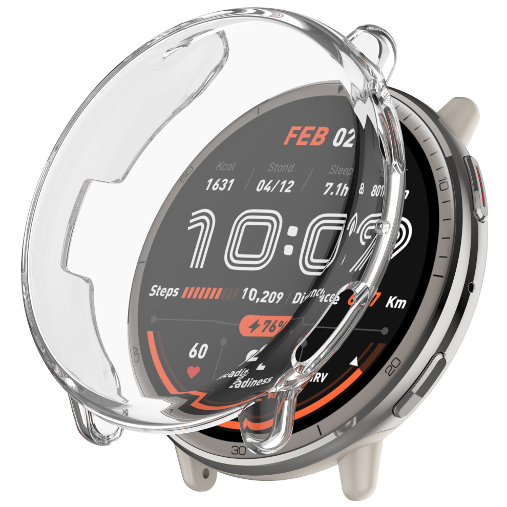 For Huami Amazfit Active 2 (A2437) Watch Case Full Coverage Tpu Flexible Cover Transparent 6914280280981