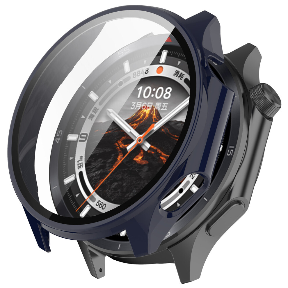 (Blue) For Oppo Watch X2 / Oneplus Watch 3 46Mm Hard Pc Watch Case With Tempered Glass Screen Film Blue 6914281913116