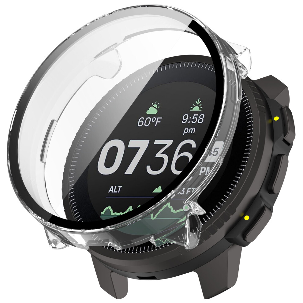 (Transparent) For Suunto Vertical Watch Case Pc Frame Cover With Tempered Glass Screen Film 6914281010150