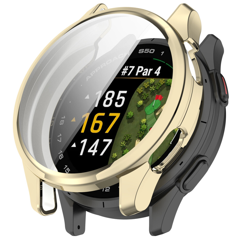 ( Gold) For Garmin Approach S50 Watch Case Soft Tpu Protective Cover Light/Gold 6914287599130