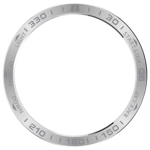 (Silver+Grey) For Garmin Fenix 8 51mm AMOLED Version Stainless Steel Bezel Scratch Resistant Protective Ring 2