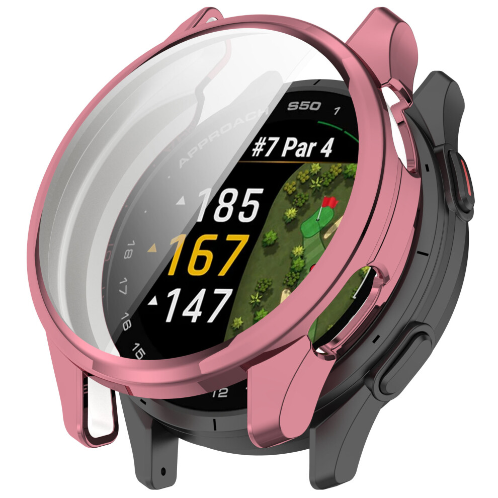 (Pink) For Garmin Approach S50 Watch Case Soft Tpu Protective Cover Pink 6914285647291