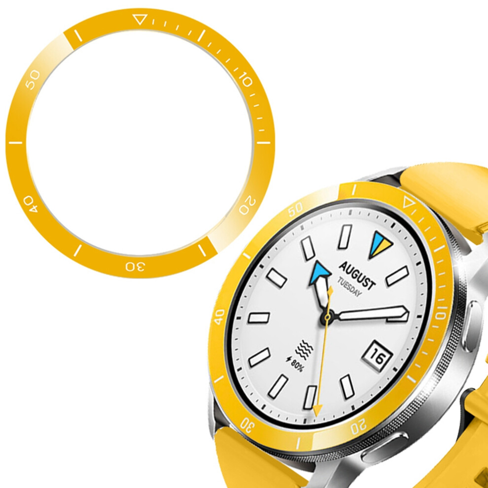 (Yellow) For Xiaomi Watch S4 / S3 Metal Watch Bezel Smartwatch Accessory Yellow 6914285886485