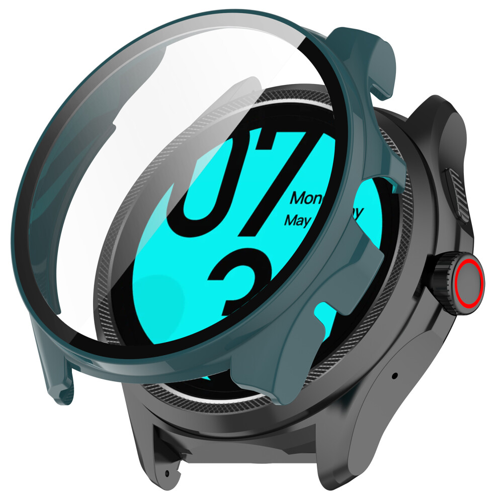 (Green) For Ticwatch Pro 5 Enduro Hard Pc Case All Around Watch Cover With Tempered Glass Film Green 6914283967667