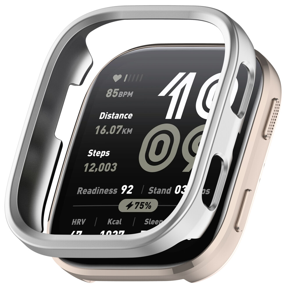 (Silver) For Huami Amazfit Bip 6 (A2435) Watch Case Hollow Design Hard Pc Protective Cover Silver 6914284316327