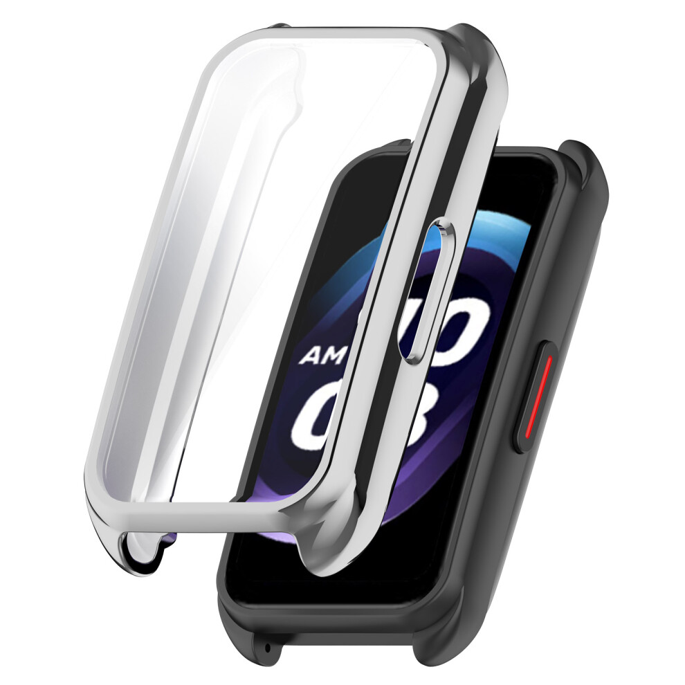 (Silver) For Keep B5 Watch Case Full Coverage Flexible Tpu Electroplating Cover Silver 6914285416620