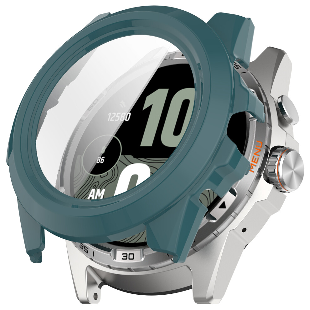 ( Green) For Ticwatch Atlas Watch Case Pc Frame Cover With Tempered Glass Screen Film Dark/Green 6914288817059