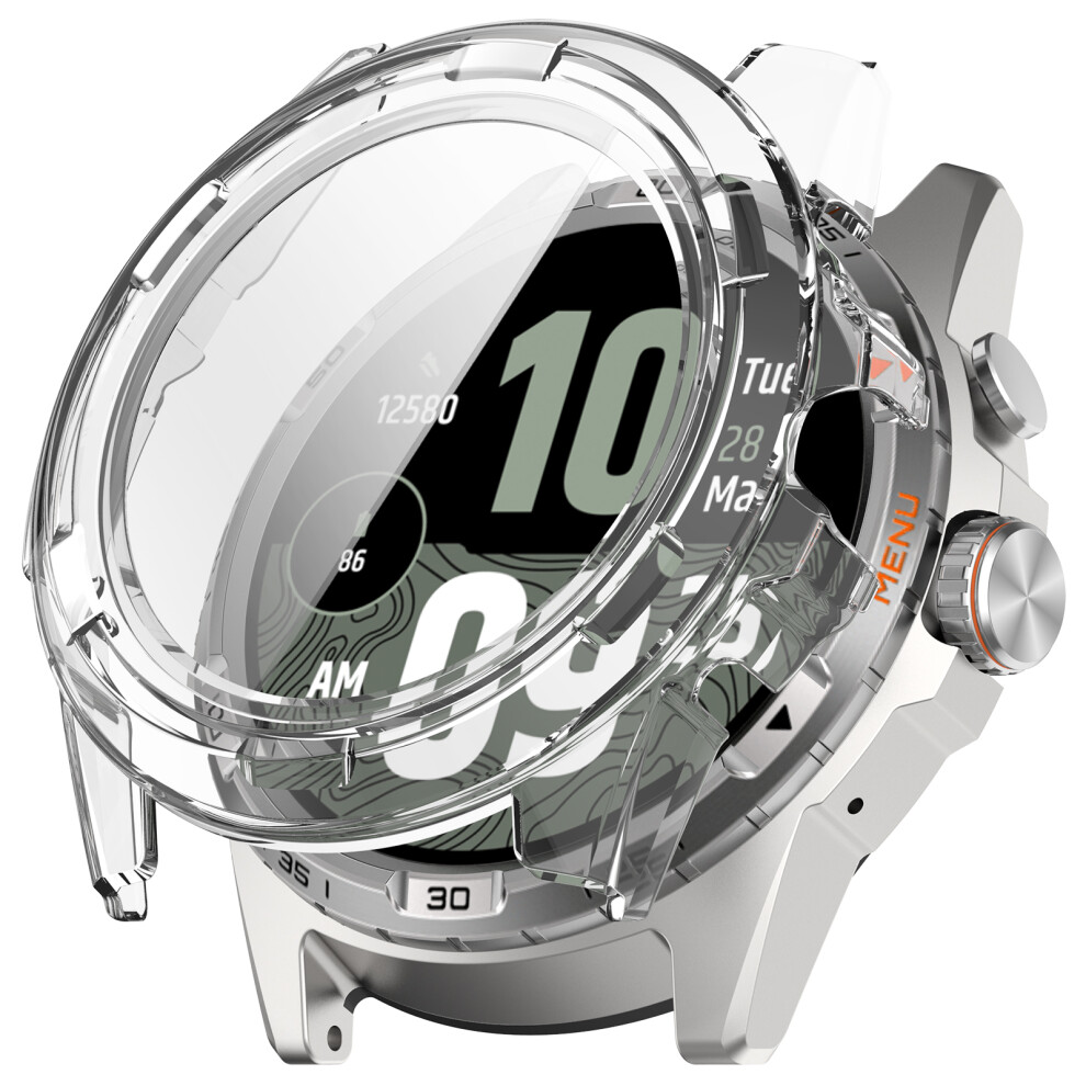 (Transparent) For Ticwatch Atlas Watch Case Pc Frame Cover With Tempered Glass Screen Film 6914284380014