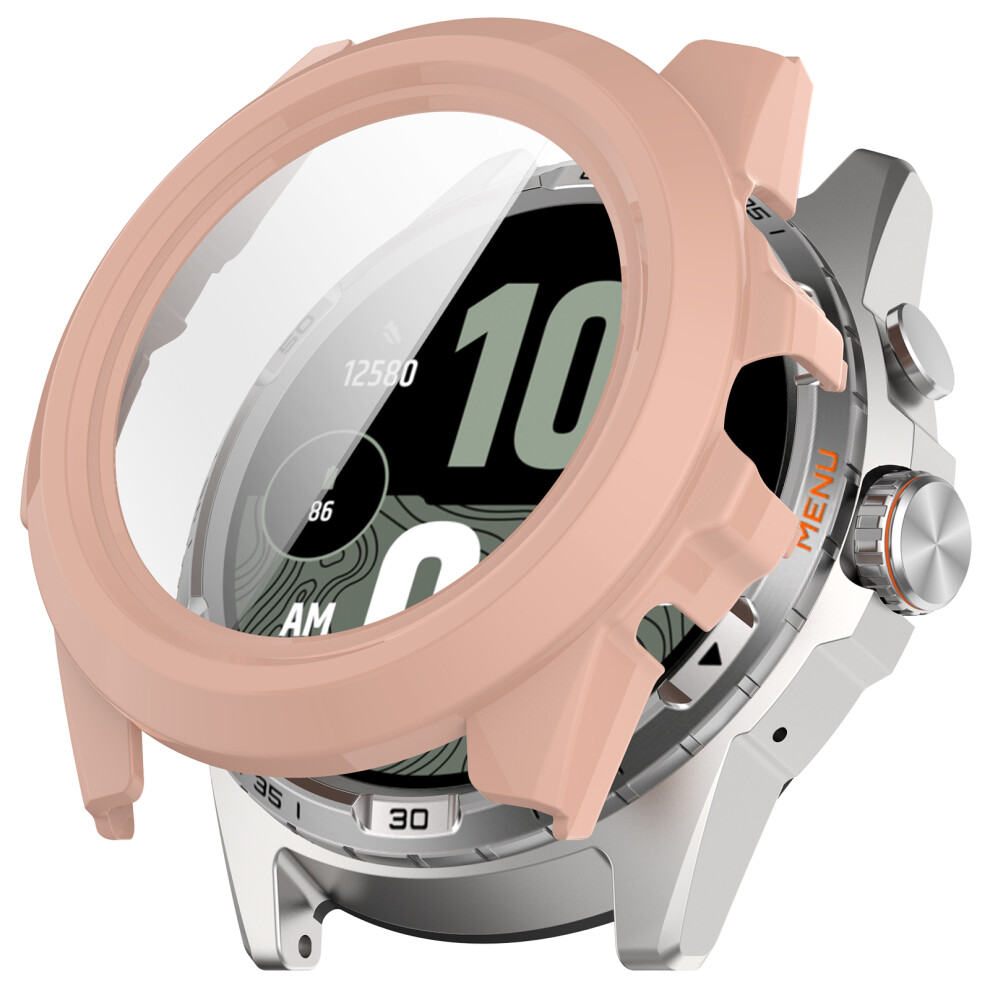 (Pink) For Ticwatch Atlas Watch Case Pc Frame Cover With Tempered Glass Screen Film Pink 6914280237909