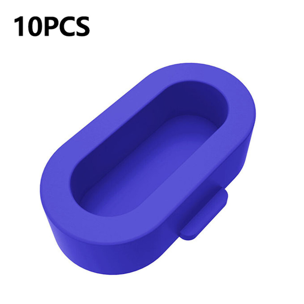 (Blue) 10Pcs For Garmin Watch Charging Port Dust Plugs Silicone Protective Covers Blue 6914288586214