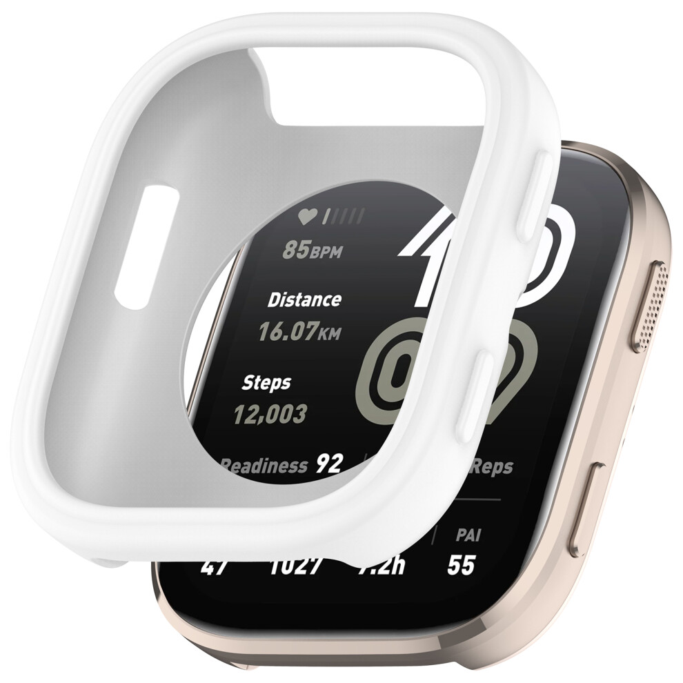 (White) For Huami Amazfit Bip 6 (A2435) Watch Case Soft Silicone Hollow Watch Frame Cover White 6914284921378