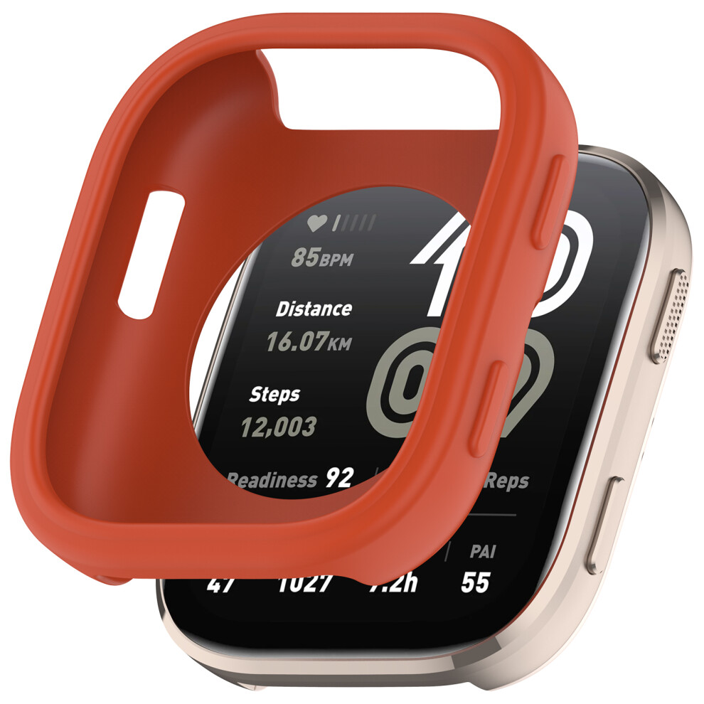 (Red) For Huami Amazfit Bip 6 (A2435) Watch Case Soft Silicone Hollow Watch Frame Cover Red 6914287380202