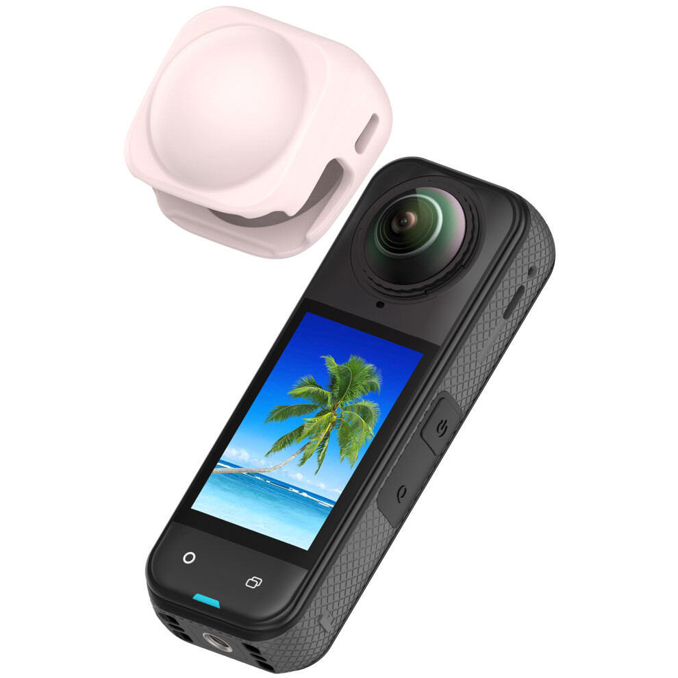 ( Pink) For Insta360 X5 / X4 Anti Scratch Camera Lens Protective Cover Flexible Silicone Case Light/Pink 6914286810540