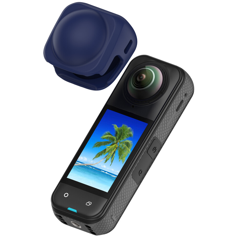 ( Blue) For Insta360 X5 / X4 Anti Scratch Camera Lens Protective Cover Flexible Silicone Case Dark/Blue 6914283523023