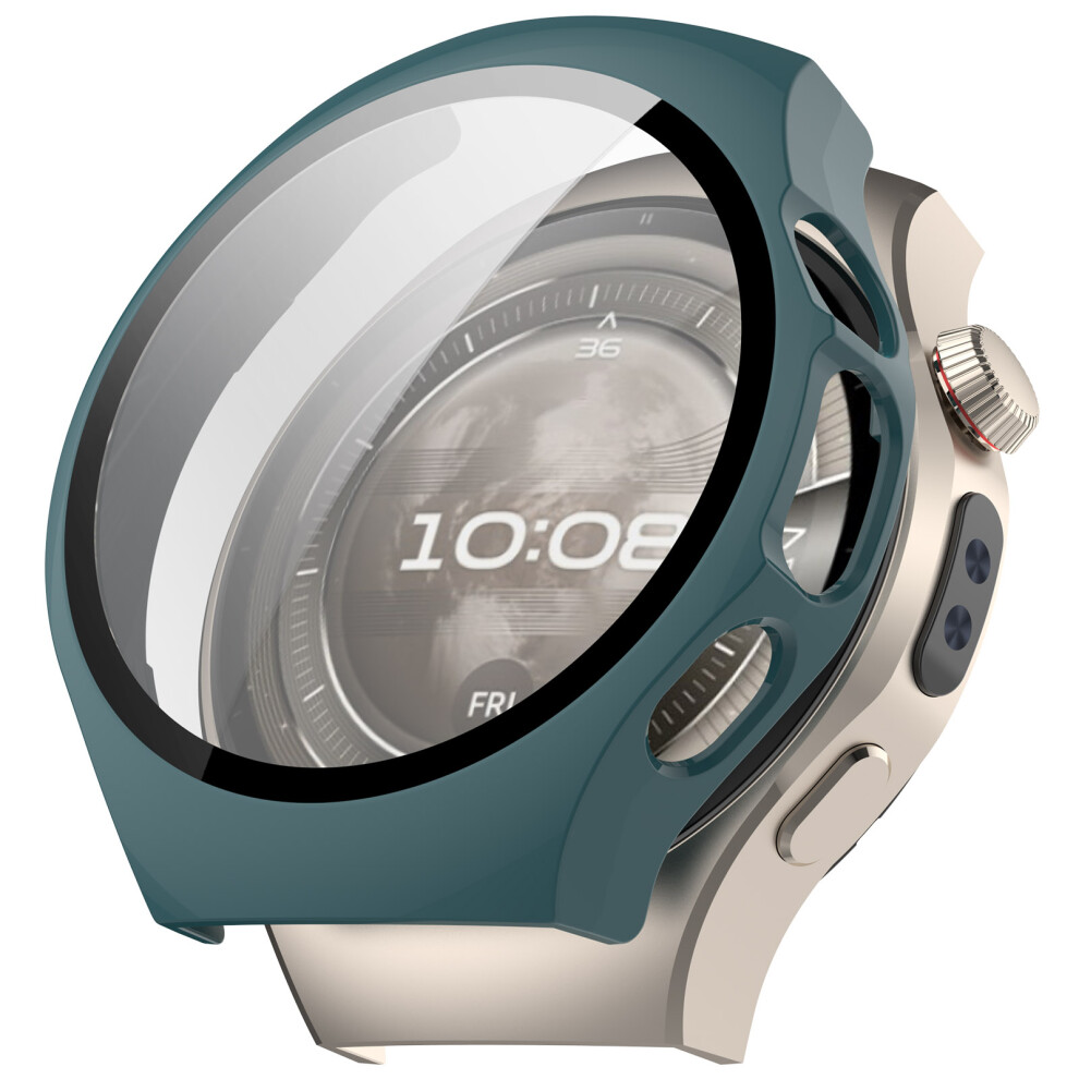 (Green) For Huawei Watch 5 42Mm Watch Case Pc Frame Cover With Tempered Glass Screen Film Green 6914282291855
