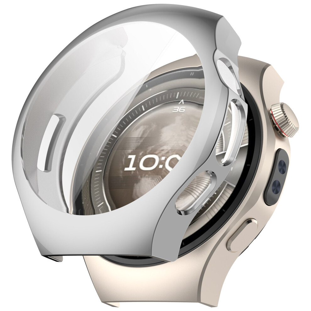 (Silver) For Huawei Watch 5 46Mm Watch Case Full Coverage Flexible Tpu Electroplating Cover Silver 6914289099805