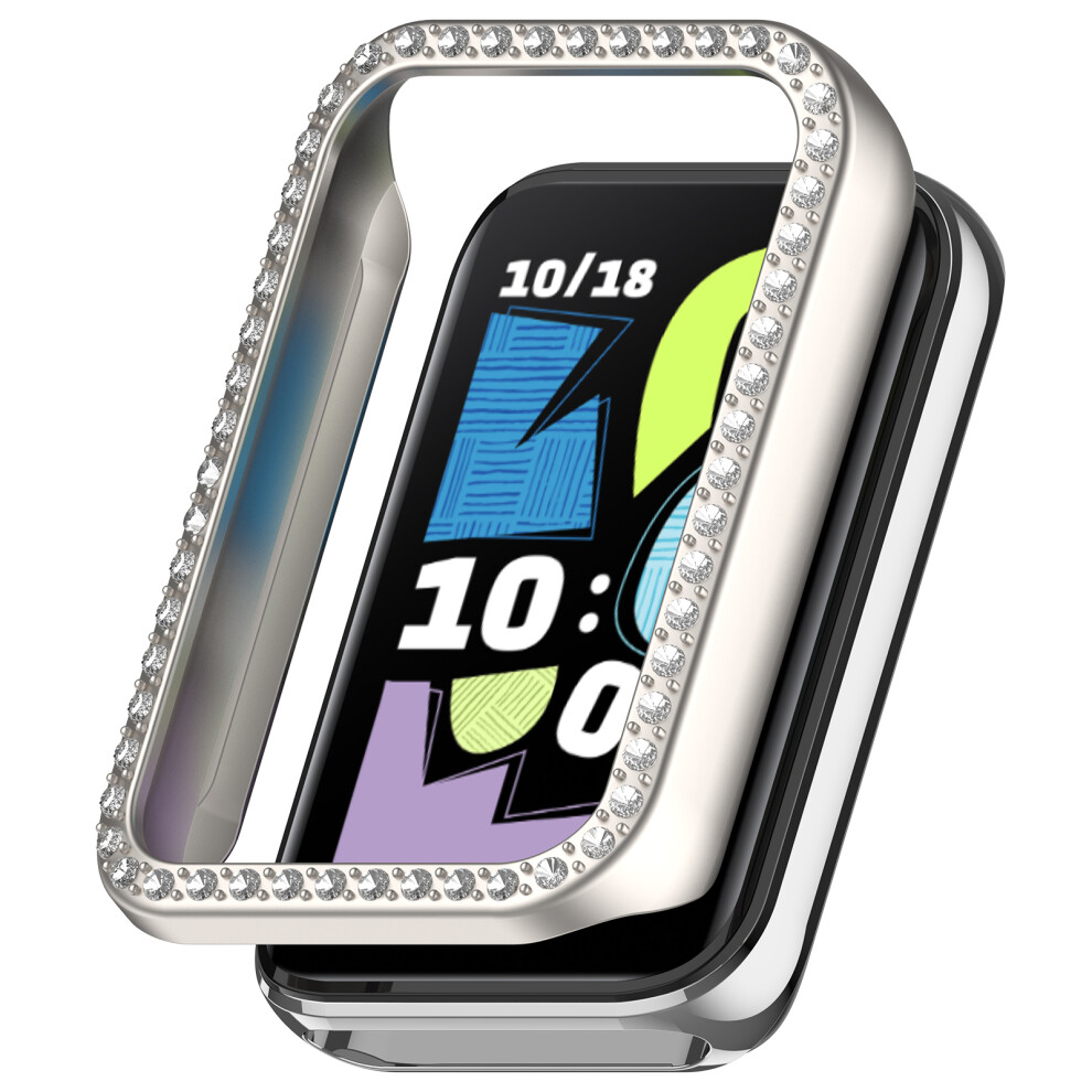 (Starlight) For Honor Band 10 Watch Case Rhinestone Decor Hollow Electroplating Pc Watch Cover 6914289510553