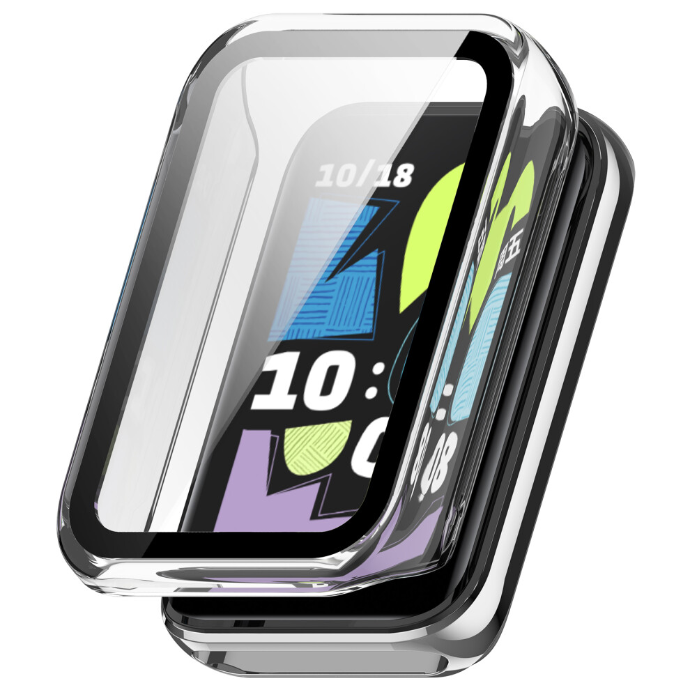 (Transparent) For Honor Band 10 Watch Case Pc Frame Cover With Tempered Glass Screen Film 6914284290252