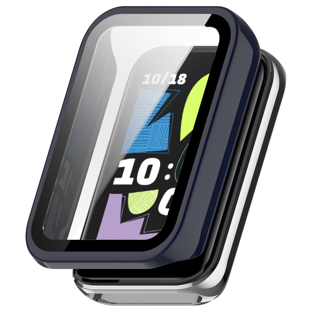 ( Blue) For Honor Band 10 Watch Case Pc Frame Cover With Tempered Glass Screen Film Dark/Blue 6914288377072