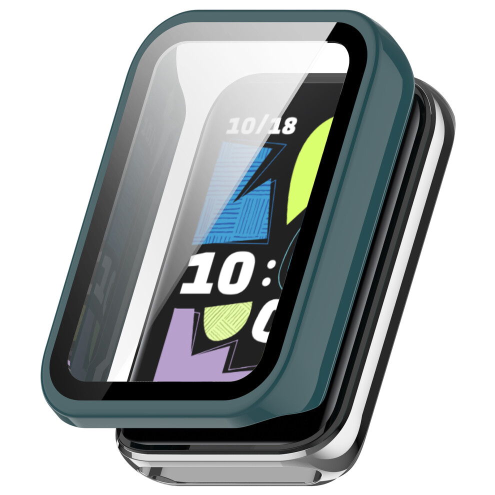 (Green) For Honor Band 10 Watch Case Pc Frame Cover With Tempered Glass Screen Film Green 6914284483128