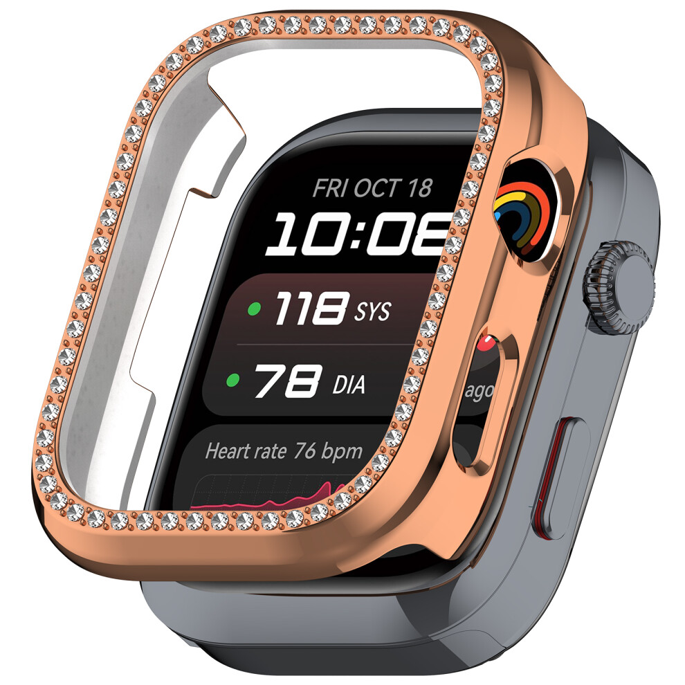 (Rose ) For Huawei Watch D2 Watch Case Rhinestone Decorative Hollow Design Electroplating Pc Watch Cover Gold 6914289136876