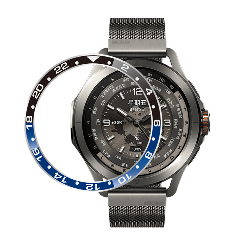 ( / Blue) For Xiaomi Watch S4 / S3 Watch Bezel Scale Design Aluminum Alloy Protective Ring Black/Blue 6914283377565