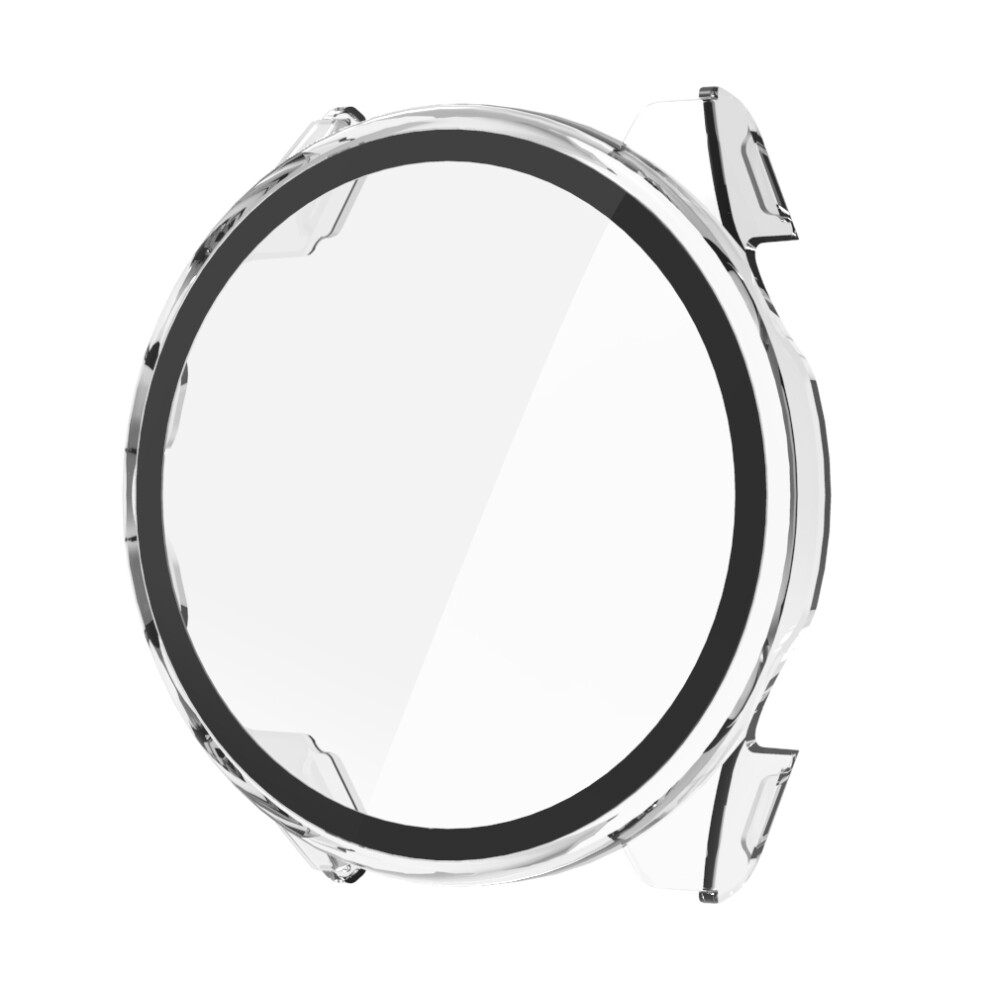 (Transparent) For Garmin Forerunner 570 42Mm Protective Case Hard Pc Watch Frame With Tempered Glass Film 6914285004568