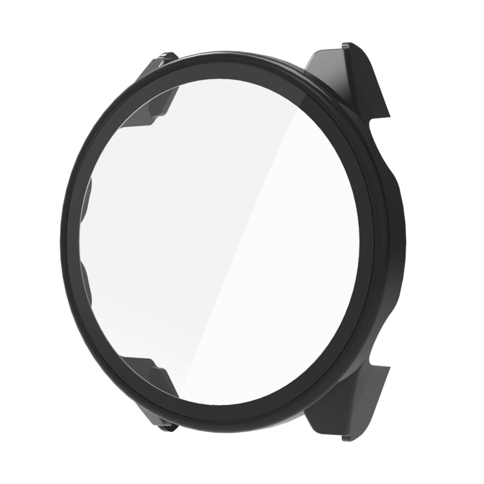 (Black) For Garmin Forerunner 570 42Mm Protective Case Hard Pc Watch Frame With Tempered Glass Film Black 6914282110781
