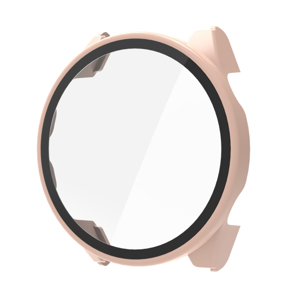 (Pink) For Garmin Forerunner 570 42Mm Protective Case Hard Pc Watch Frame With Tempered Glass Film Pink 6914283450442
