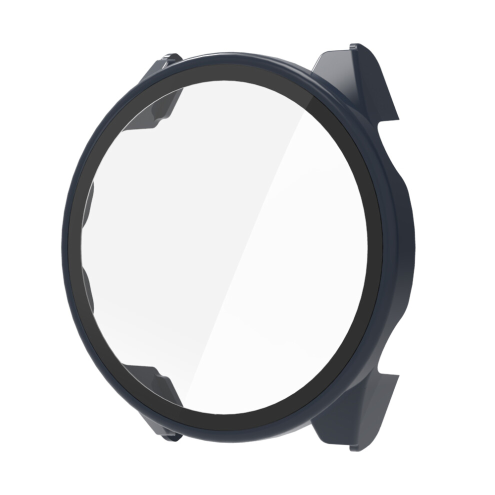 (Blue) For Garmin Forerunner 570 42Mm Protective Case Hard Pc Watch Frame With Tempered Glass Film Blue 6914282788119