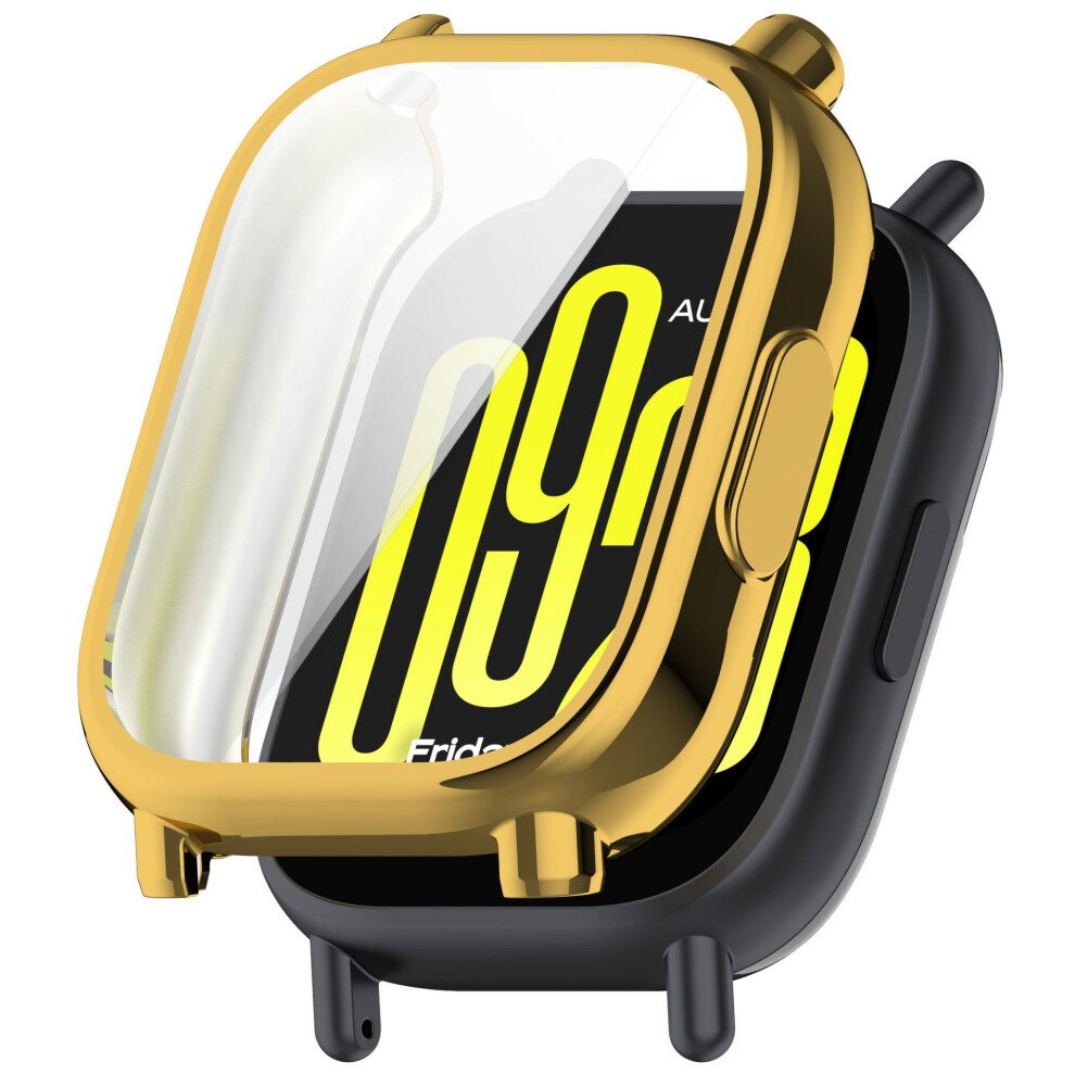 (Electroplated ) For Xiaomi Redmi Watch 5 Active Watch Case Full Coverage Tpu Protective Cover Gold 6914283203857