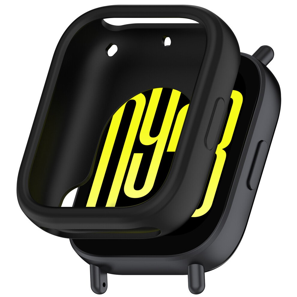 (Black) For Xiaomi Redmi Watch 5 Active Silicone Watch Case Shockproof Bumper Frame Black 6914287114944