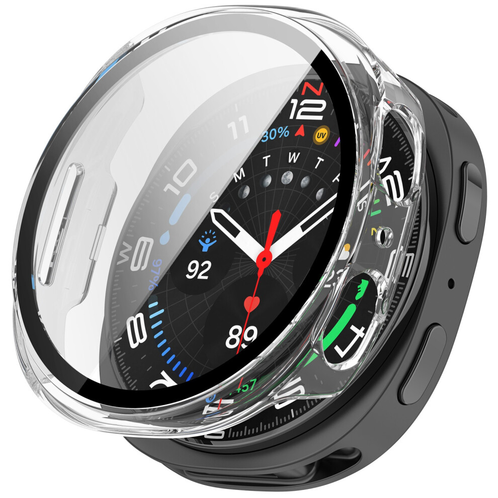 (Transparent) For Samsung Galaxy Watch8 40Mm Hard Pc Watch Protective Case With Tempered Glass Film 6914287244245