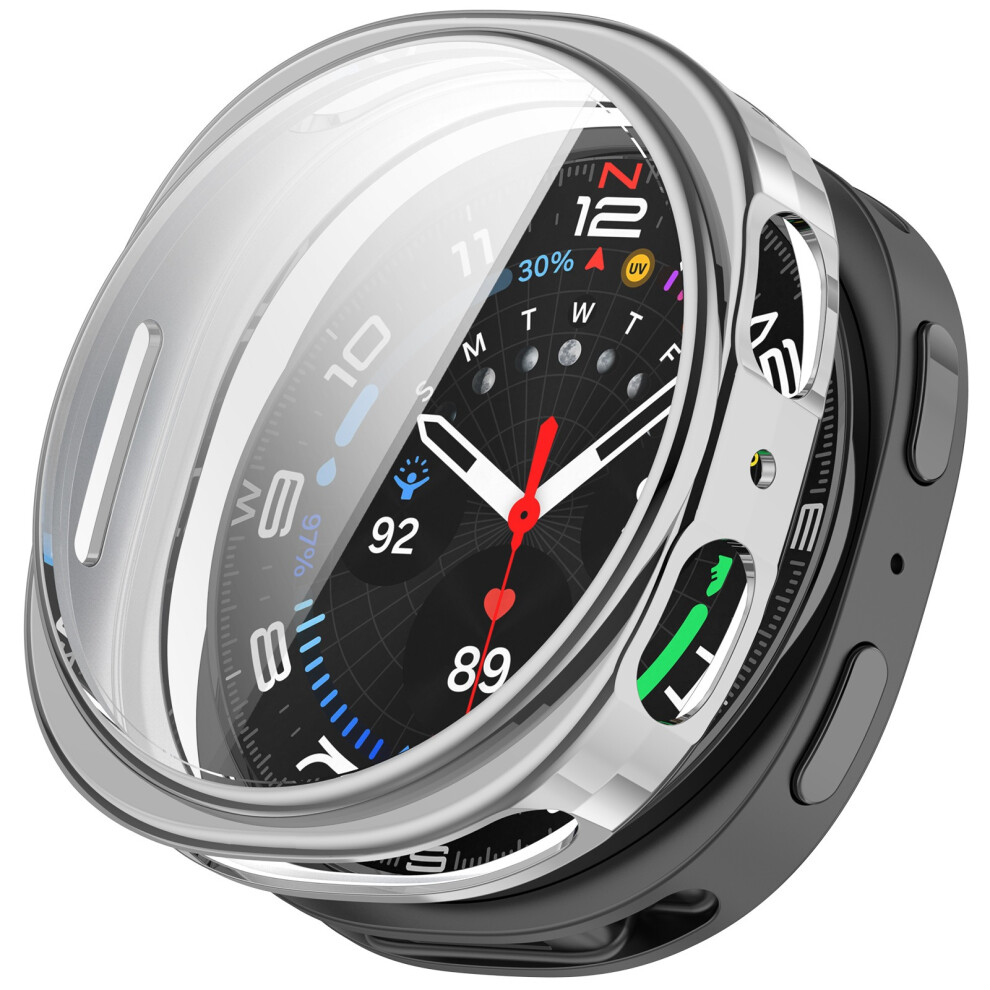(Electroplating ) For Samsung Galaxy Watch8 40Mm Watch Case Full Protection Scratch Resistant Tpu Cover Silver 6914287737778