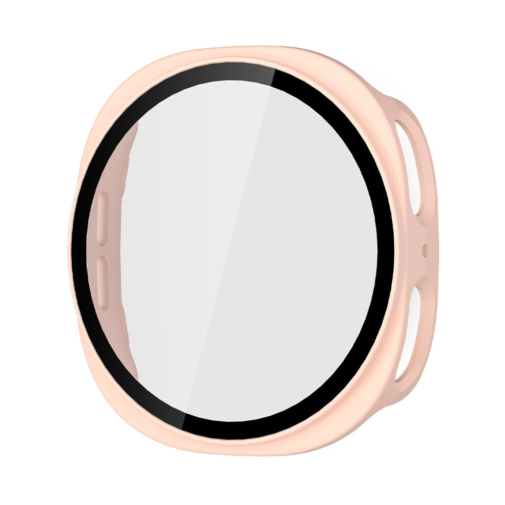 (Sand ) For Samsung Galaxy Watch8 40Mm Watch Case Enkay Hat Prince Rubberized Hard Pc Cover With Tempered Glass Pink 6914284039080