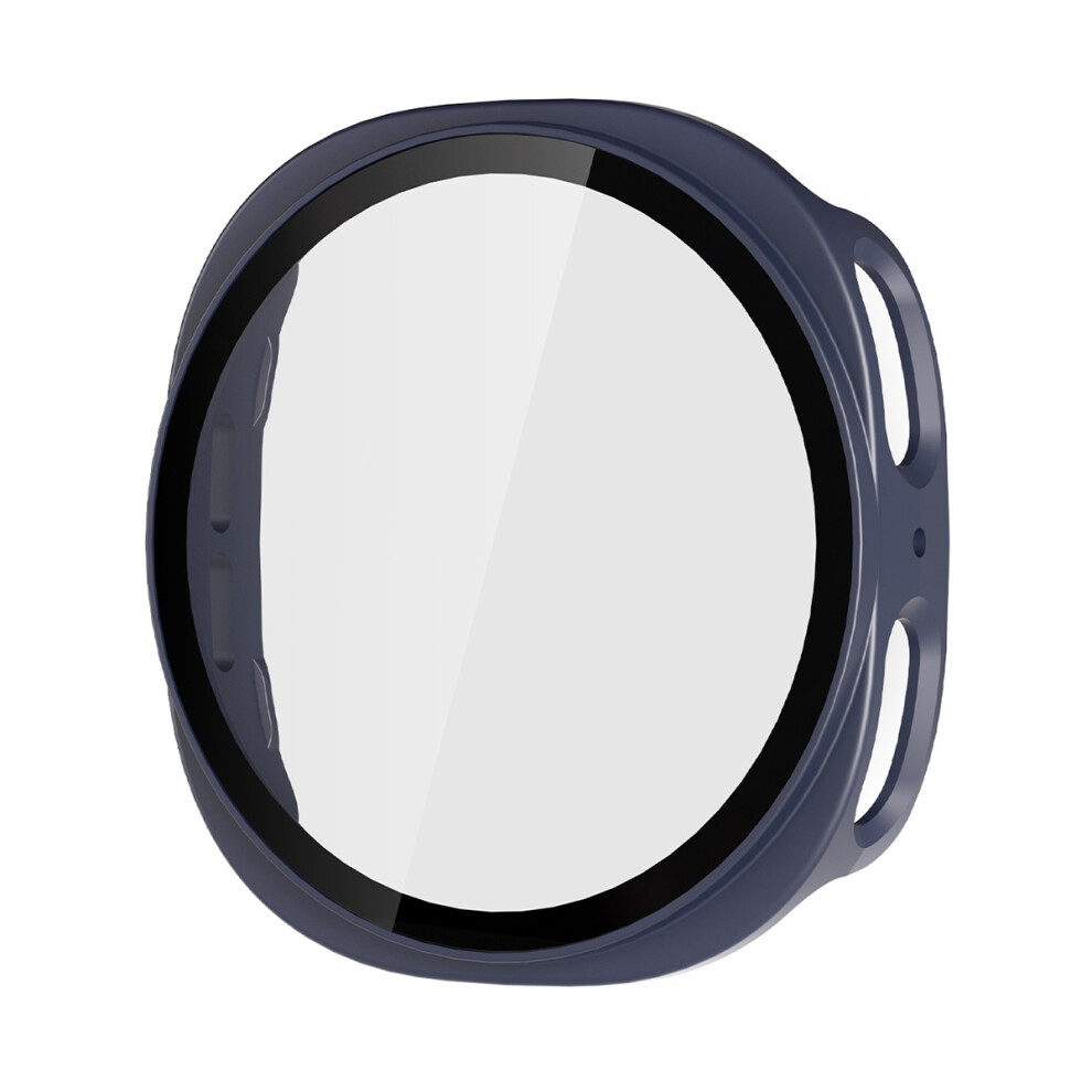 ( Blue) For Samsung Galaxy Watch8 40Mm Watch Case Enkay Hat Prince Rubberized Hard Pc Cover With Tempered Glass Dark/Blue 6914283202065