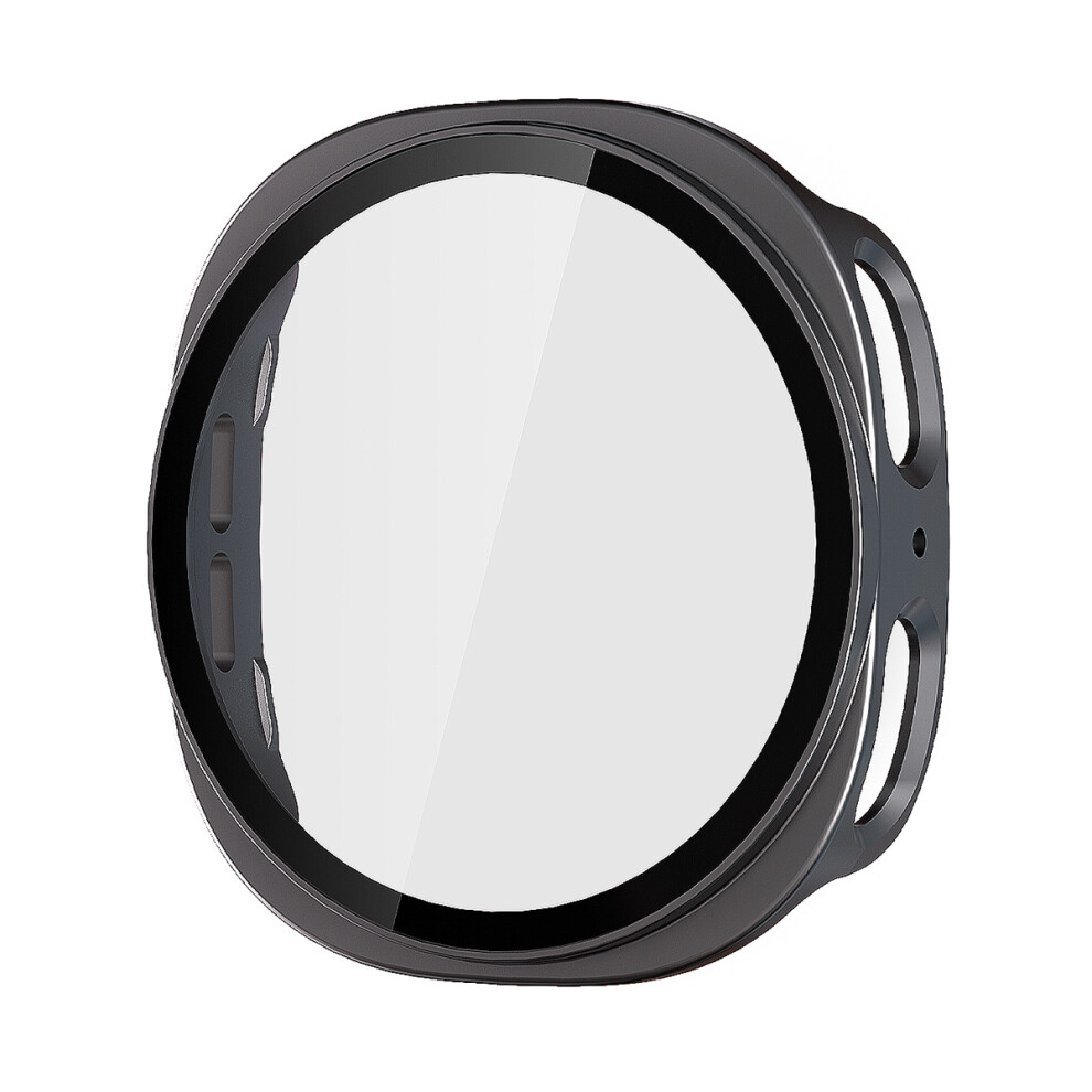 (Gunmetal ) For Samsung Galaxy Watch8 40Mm Watch Case Enkay Hat Prince Rubberized Hard Pc Cover With Tempered Glass Gray 6914285675294