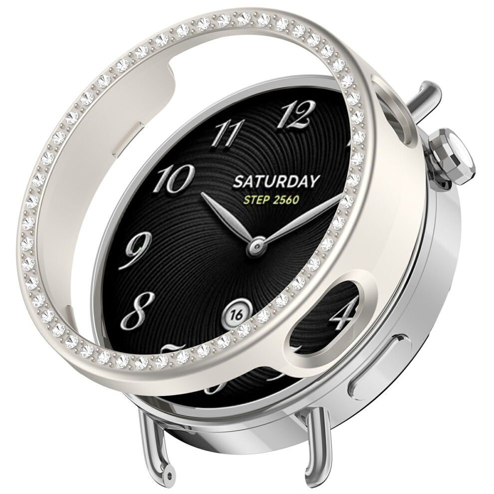 (Starlight) For Xiaomi Watch S4 41Mm Pc Case Rhinestone Decor Smartwatch Protective Cover 6914287738416