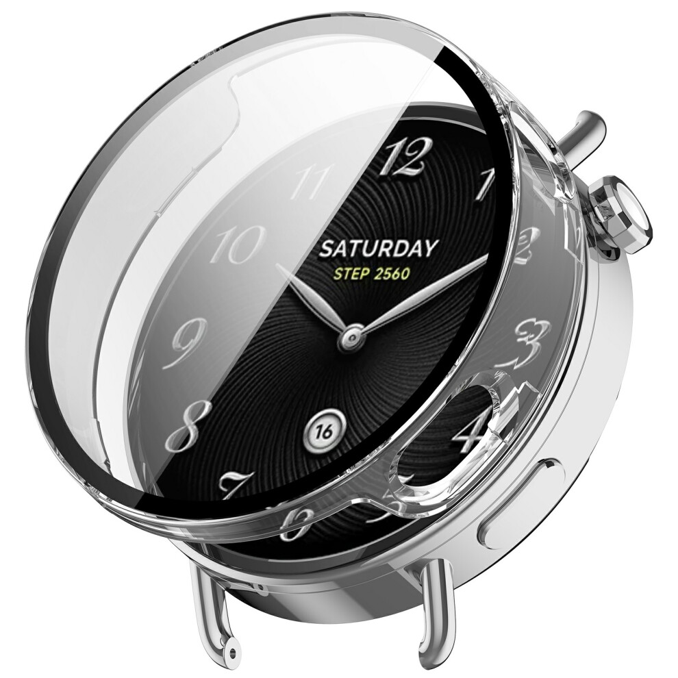 (Transparent) For Xiaomi Watch S4 41Mm Hard Pc Watch Case With Tempered Glass Screen Film 6914281632376