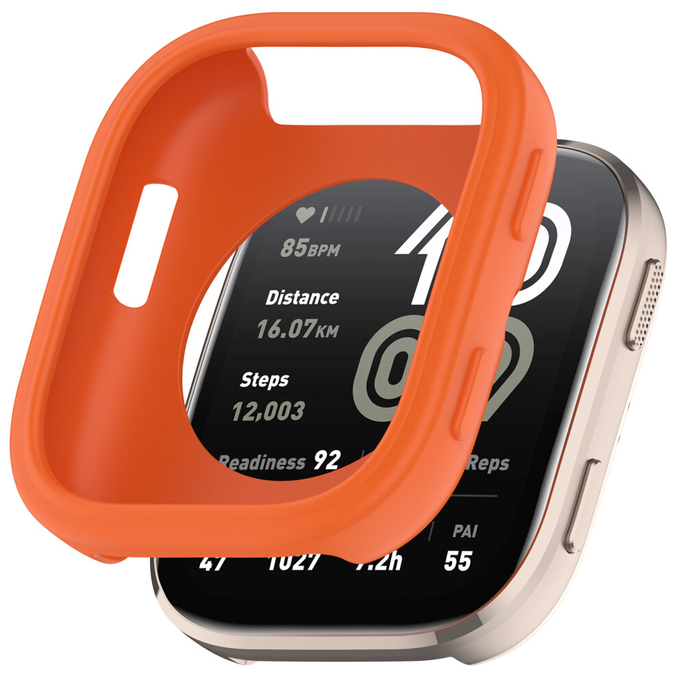 (Orange) For Huami Amazfit Bip 6 (A2435) Watch Case Soft Silicone Hollow Watch Frame Cover Orange 6914284556303