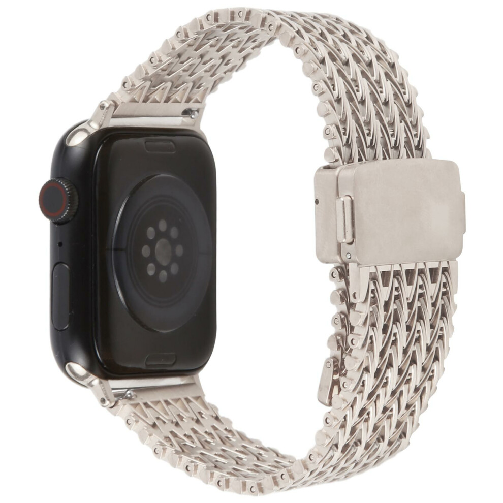 (Starlight) Metal Smartwatch Band For Apple Watch Series 11 10 42Mm / 9 8 7 41Mm / Se3 Se2 Se 6 5 4 40Mm / 3 2 1 38Mm 6914289045604