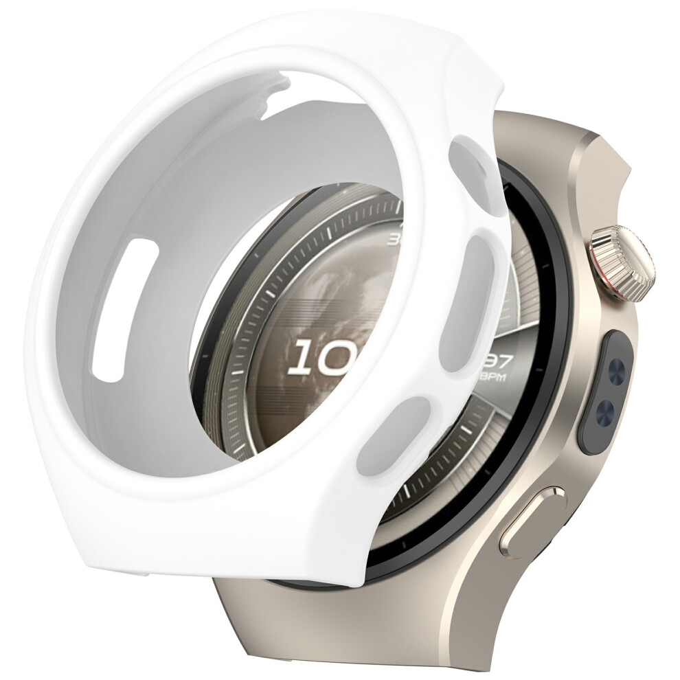 (White) For Huawei Watch 5 46Mm Watch Case Silicone Shockproof Bumper Frame White 6914289365740