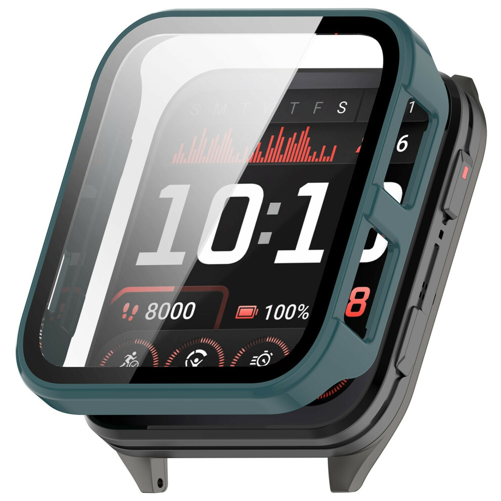(Green) For Garmin Venu X1 Hard Pc Watch Protective Case With Tempered Glass Film Green 6914283552245