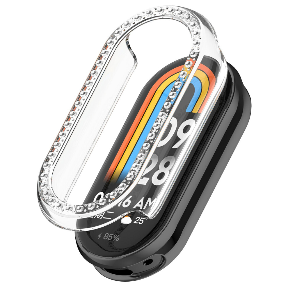 For Xiaomi Smart Band 10 / 10 Nfc Clear Watch Case Rhinestone Decorative Hollow Design Pc Watch Cover 6914281454381