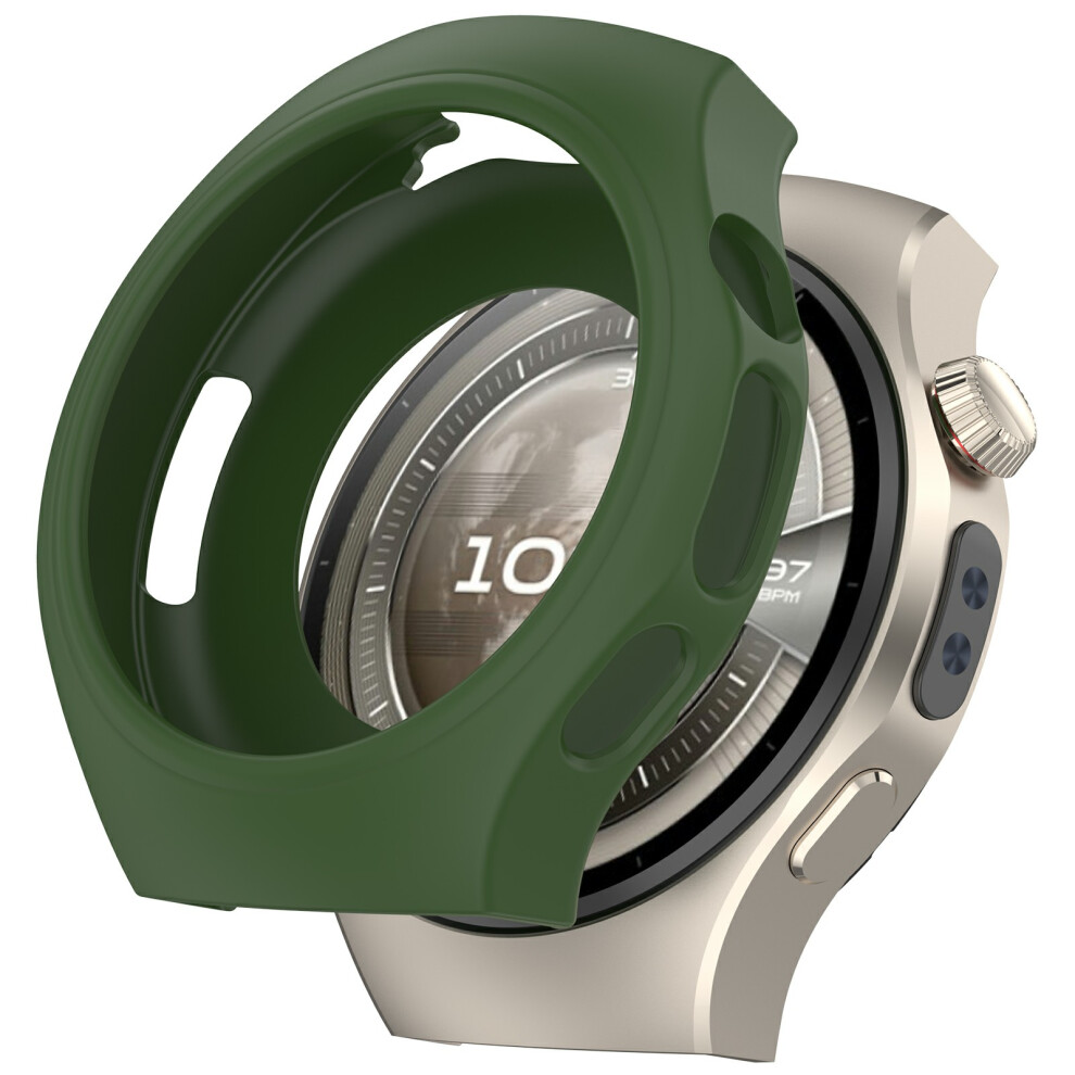 (Army ) For Huawei Watch 5 42Mm Watch Case Silicone Shockproof Bumper Frame Green 6914286056191