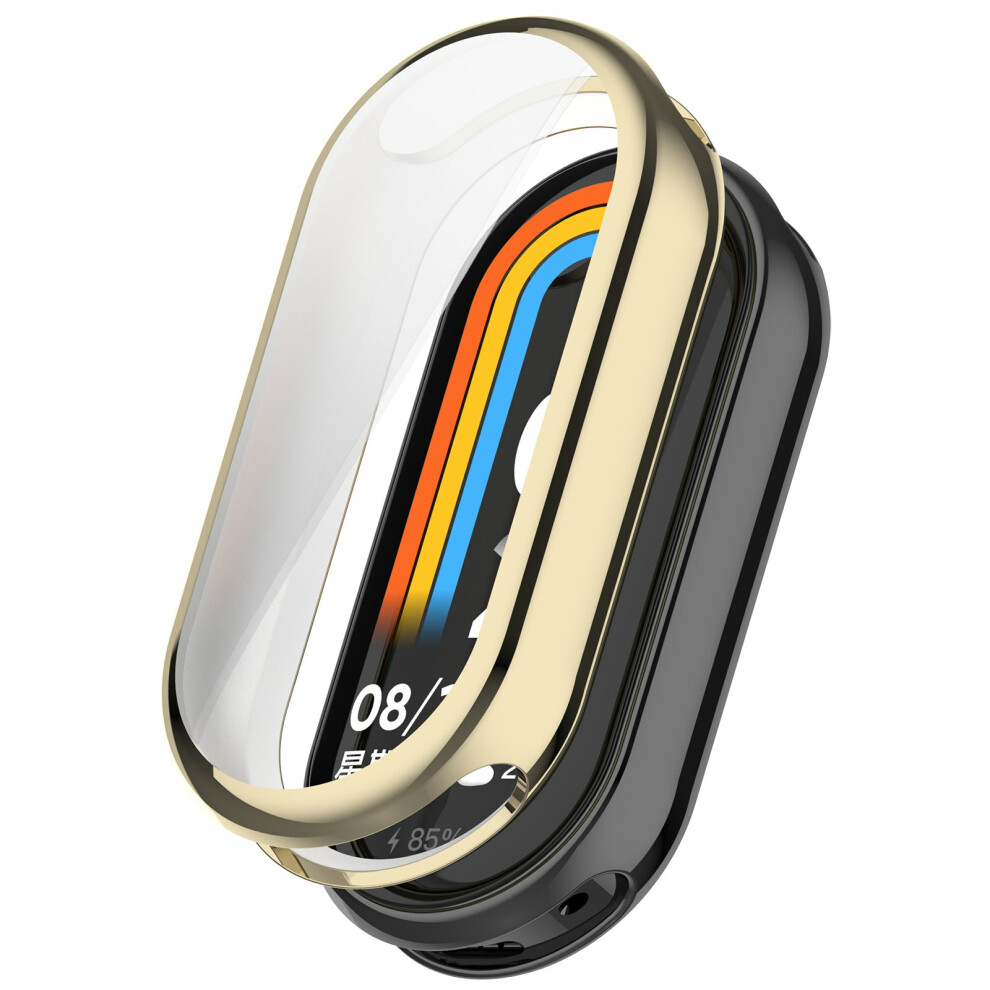 ( Gold) For Xiaomi Smart Band 10 Ceramic / 9 Ceramic / 8 Watch Case Electroplating Full Wrapped Tpu Cover Light/Gold 6914285033131